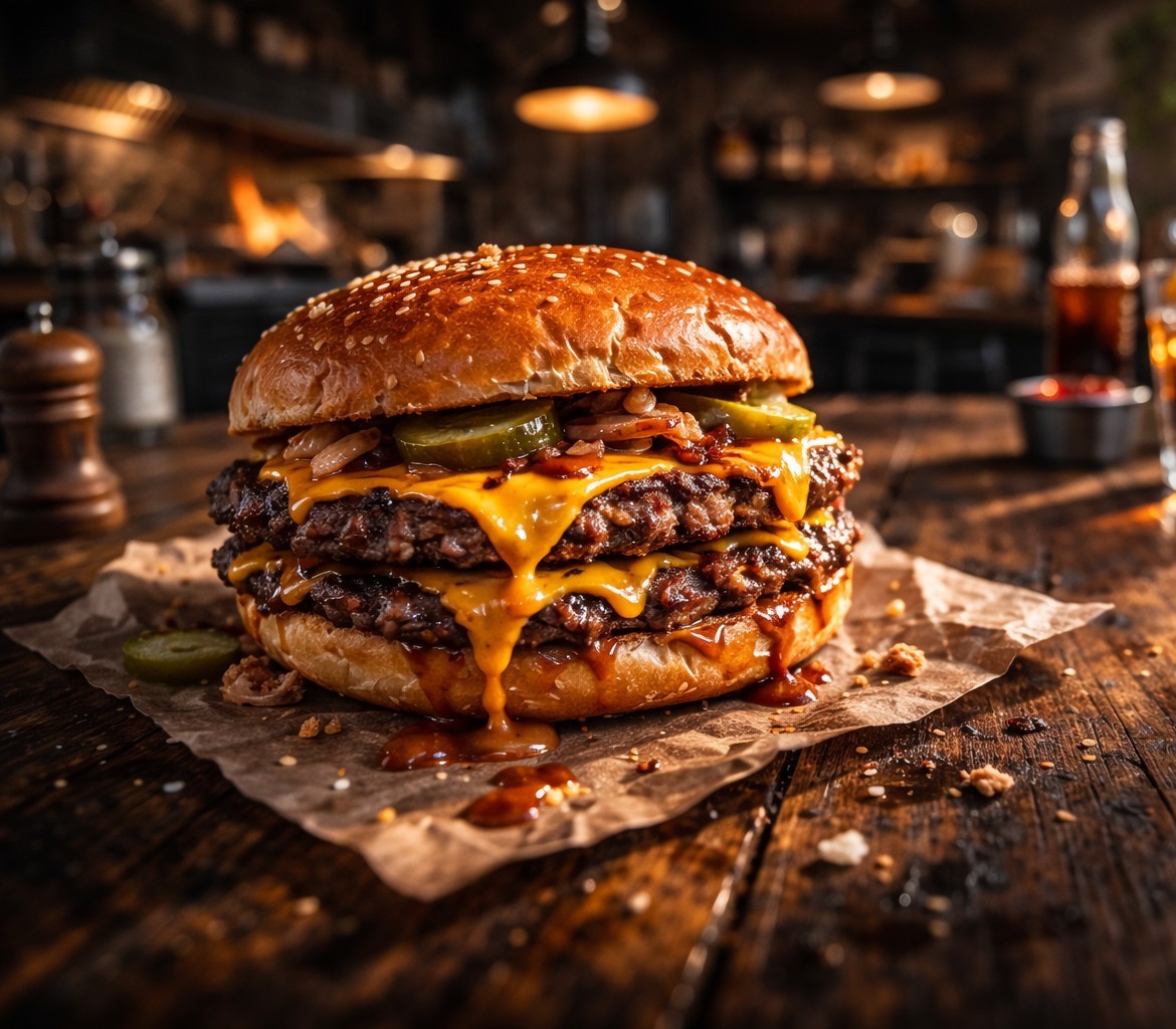 Smash burger - Bistro Catchflow Plzeň