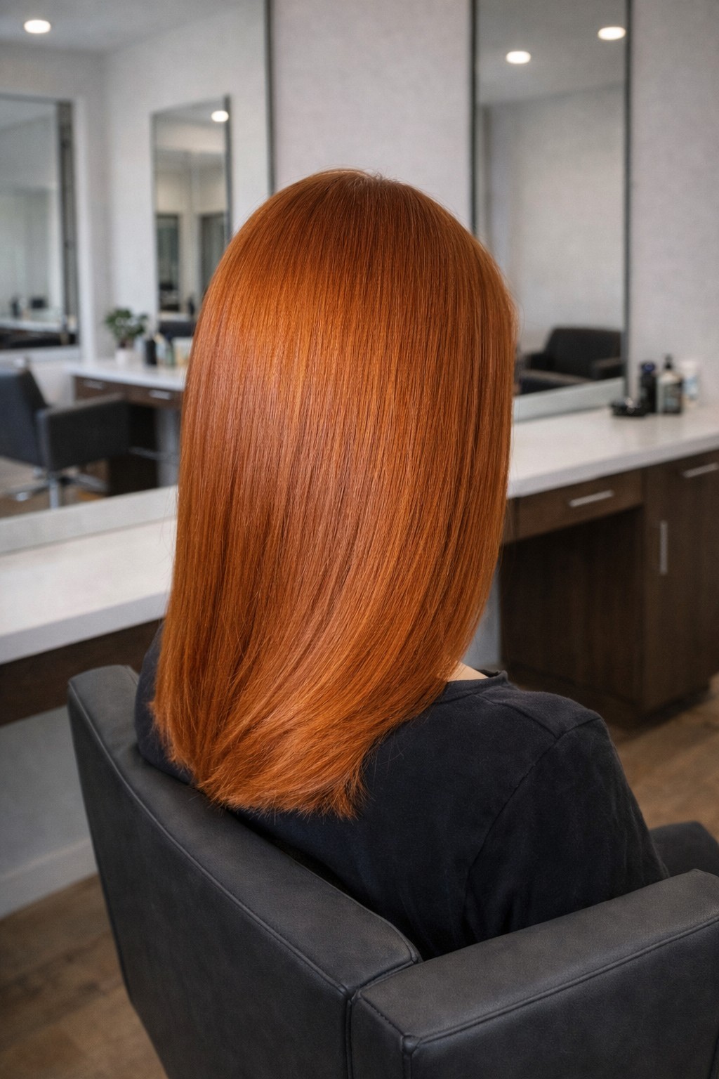 Měděný balayage, intenzivní barva a zdravý lesk